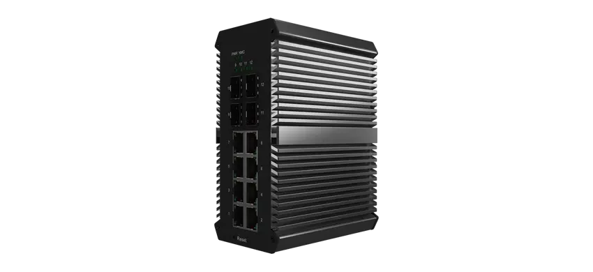 Interruptor administrado industrial L2 4x1000M SFP, 8x100/100/1000M RJ45