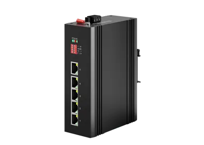 Conmutador PoE de refuerzo industrial sin gestionar, 5x100/100 Base-T