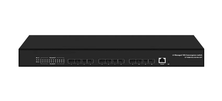 Interruptor 10G administrado L3, 12x1000M/10G SFP