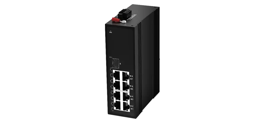 1x1000Base-X, 8x100/1000Base-T interruptor industrial no gestionado (PoE opcional)