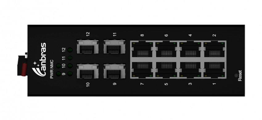 Conmutador Ethernet industrial 4x1000Base-X, 8x100/1000Base-T (opcional PoE)