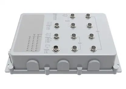 8x100/100/1000Base-T interruptor PoE industrial, impermeable IP67