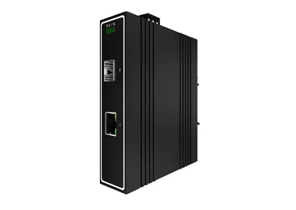 (Din Rail)1x1000 Base-X, 1x100/100/1000 Base-T Convertidor de medios industriales no gestionados