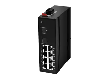 Interruptor Ethernet industrial 8x100/100/1000M RJ45 (PoE), enlace ascendente 2x1000M SFP