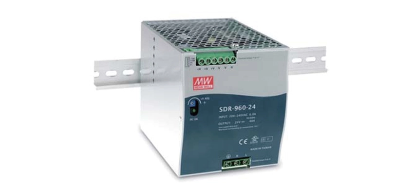 960W de salida única industrial DIN RAIL con función PFC