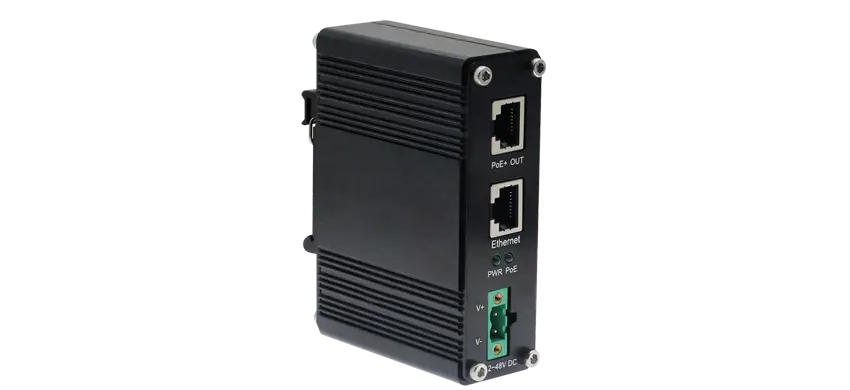 Inyector PoE 60W de puerto único industrial 10/100/1000Mbps/2,5G/5G/10G