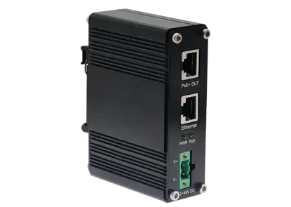 Inyector PoE 60W de puerto único industrial 10/100/1000Mbps/2,5/5G