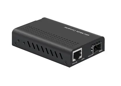 Convertidor de medios Gigabit completo en miniatura 10/100/1000Base-TX a 100/1000Base-FX