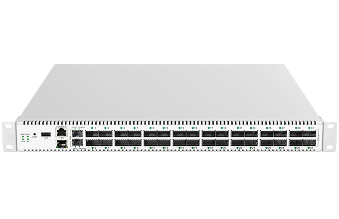 Interruptor blanco de la caja del centro de datos 32x400G QSFP56-DD, 2x10G SFP