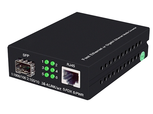 Convertidor de medios DIP Gigabit 1000Base-X a 10/100/1000Base-T