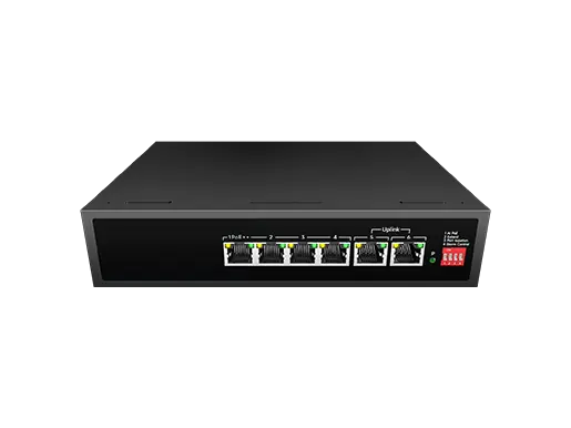 Conmutador PoE AI no gestionado 6x100/100/1000 Base-T (4xPoE, Port1 BT60w)