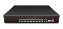 Conmutador PoE AI no gestionado 9x1-0/100/1000Base-T(8xPoE, Port1-2 BT90w), 1x1000Base-X