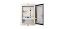 Caja de exterior IP55, con interruptor industrial no gestionado 1X Base de 1000-X, 4x100/base 100/1000-T PoE