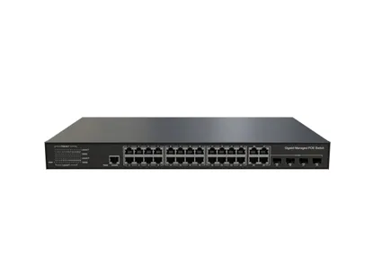 L3 Lite Conmutador PoE Managed Ethernet 24x100/100/1000Base-T PoE , 4xGigabit Combo (RJ45/SFP)
