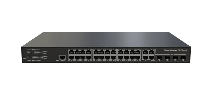 Conmutador Ethernet gestionado L3 Lite 24x100/100/1000Base-T, 4xGigabit Combo (RJ45/SFP)
