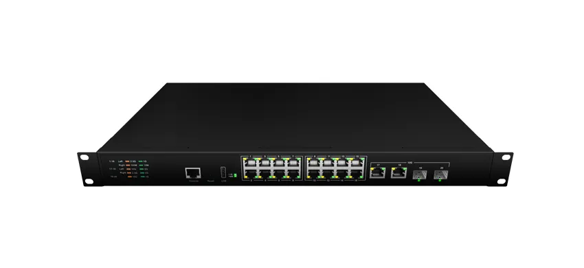Interruptor Ethernet administrado de Capa 3 16*10/100/1000/M RJ45 2500, 2*1G/2,5G/5G/10G RJ45, 2*1G/10G SFP